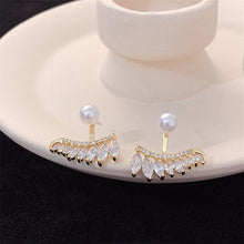 Indlæs billede til gallerivisning Perle-zirkon ørestikker øreringe
