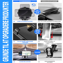 Indlæs billede til gallerivisning Telefonholder med nummerplade i instrumentbrættet