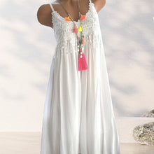 Indlæs billede til gallerivisning Ensfarvet camisolekjole med blonder