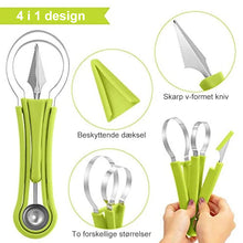 Indlæs billede til gallerivisning 4 i 1 frugtværktøjssæt i rustfrit stål