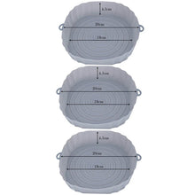 Indlæs billede til gallerivisning 3-delt sæt med Silikonebakker til airfryer