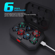 Indlæs billede til gallerivisning LED Flash terninger sæt 7-pack De elektroniske terninger