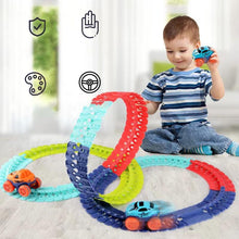 Indlæs billede til gallerivisning Elektrisk bil med høj hastighed med lys og bilbane, der kan bygges