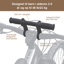 Indlæs billede til gallerivisning Frontmonteret cykelstol og gelænder til børn