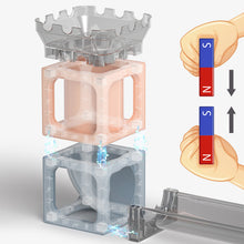 Indlæs billede til gallerivisning Magnetiske terninger til stabling af klodser Aktivitetslegetøj