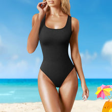 Indlæs billede til gallerivisning Lavringet bodysuit tank top uden ærmer