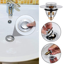 Indlæs billede til gallerivisning Universal pop-up afløbsfilter i rustfrit stål