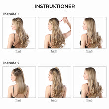 Indlæs billede til gallerivisning Kunstig naturlig usynlig lang krøllet hår forlængelse