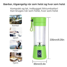 Indlæs billede til gallerivisning Bærbar USB elektrisk juiceblænder