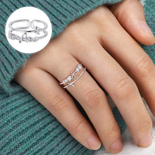 Indlæs billede til gallerivisning Dobbelt sommerfugl diamantring (med kort)