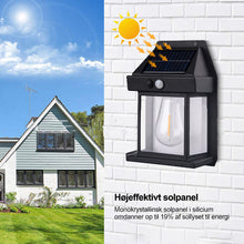 Indlæs billede til gallerivisning Solcelledreven væglampe i tungsten
