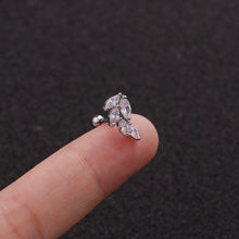 Indlæs billede til gallerivisning Rustfrit stål zirkon øreknogle ørestikker