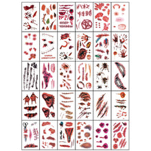 Indlæs billede til gallerivisning Tatoveringsklistermærker til uhyggelig halloweenfest