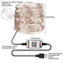Indlæs billede til gallerivisning LED Julelyskæde
