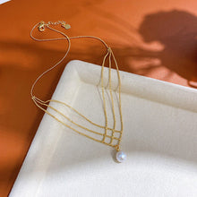 Indlæs billede til gallerivisning Luksus Flettet Perlehalskæde