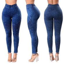 Indlæs billede til gallerivisning Elastiske højtaljede slim fit jeans