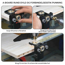 Indlæs billede til gallerivisning 3 i 1 Justerbar træbearbejdning Boring Locator Puncher Værktøj