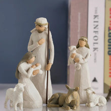 Indlæs billede til gallerivisning Willow Tree Nativity Figurines 6 PCs Resin Easter Ornament