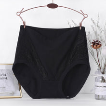 Indlæs billede til gallerivisning Trusser i bomuld med høj talje og lækagesikring i store størrelser