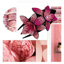 Indlæs billede til gallerivisning Rhinestone dobbelt blomst hårspænde