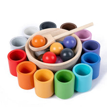 Indlæs billede til gallerivisning 12 farvet bold og kop legetøj