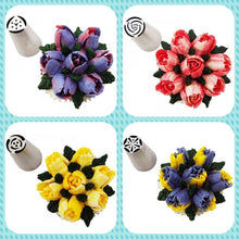 Indlæs billede til gallerivisning Sæt med tud i rustfrit stål (13 stk.) til cupcakes og kagedekoration