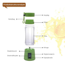 Indlæs billede til gallerivisning Bærbar USB elektrisk juiceblænder