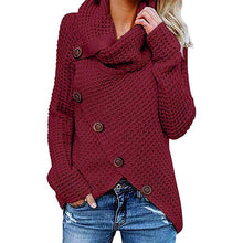 Indlæs billede til gallerivisning Irregular Ladies High Collar Sweater