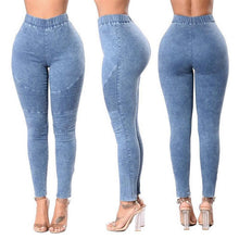 Indlæs billede til gallerivisning Elastiske højtaljede slim fit jeans