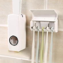 Indlæs billede til gallerivisning Automatisk tandpastadispenser og tandbørsteholdersæt