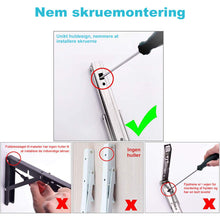 Indlæs billede til gallerivisning Foldbart trekantet skillevægsbeslag