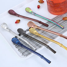 Indlæs billede til gallerivisning Kaffeske/sugerør i rustfrit stål