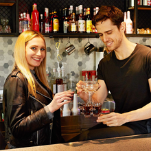 Indlæs billede til gallerivisning Dispenser og holder til 6 shotglas