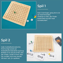 Indlæs billede til gallerivisning 🔢Montessori Multiplikations-brætspil i træ