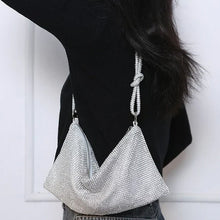 Indlæs billede til gallerivisning Luksuriøs designerhåndtaske med skinnende rhinsten