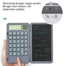 Indlæs billede til gallerivisning Foldbar lommeregner til håndskrivning