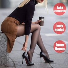 Indlæs billede til gallerivisning ✨Fejlfri ben Falske gennemsigtige varme plysforede elastiske strømpebukser