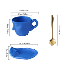 Indlæs billede til gallerivisning Kreativ keramisk kop der kysser undertallerkenen