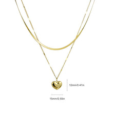 Indlæs billede til gallerivisning kvinders dobbelt lagdelt kærlighed halskæde