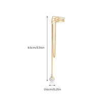 Indlæs billede til gallerivisning Perlekæde manchetørering med kvaster (Kun højre øre)