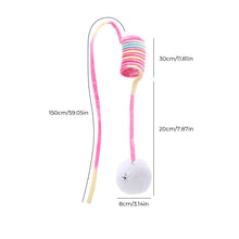 Indlæs billede til gallerivisning Hængende plysforet fjeder kattelegetøj