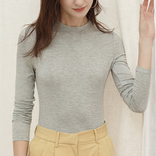 IndlĂŠs billede til gallerivisning đ€LangĂŠrmet Slim Fit rullekrave til kvinder