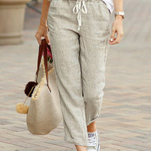 Indlæs billede til gallerivisning Slæk i bomuld og hør med snørebånd