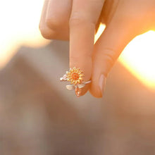 Indlæs billede til gallerivisning Indenfor unik gul pæreskåret justerbar ring