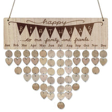 Indlæs billede til gallerivisning Træ jubilæum fødselsdag fødselsdag kalender bord