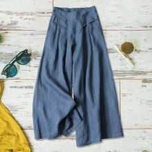 Indlæs billede til gallerivisning Kvinders afslappet løs bomuld linned bredt ben