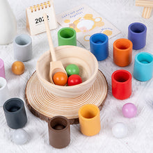 Indlæs billede til gallerivisning 12 farvet bold og kop legetøj