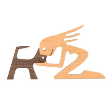 Indlæs billede til gallerivisning Kæledyrs elsker - træskulptur bordornamenter