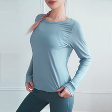 Indlæs billede til gallerivisning Yoga træningstop med slids bagpå