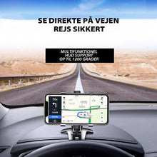 Indlæs billede til gallerivisning Telefonholder med nummerplade i instrumentbrættet